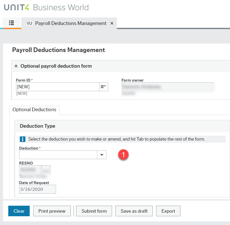 Payroll deductions