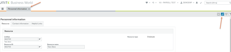 Personnel tab with paperclip